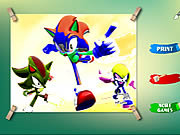 Gioco online Sonic da Colorare e Stampare